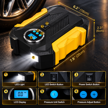 12V Portable Tyre Inflator – Compact Electric Air Compressor with Pressure Gauge