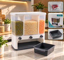 3-Compartment Wall-Mounted Dry Food Dispenser