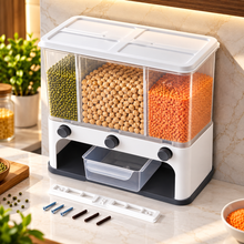3-Compartment Wall-Mounted Dry Food Dispenser