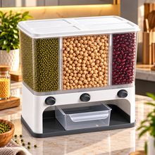 3-Compartment Wall-Mounted Dry Food Dispenser