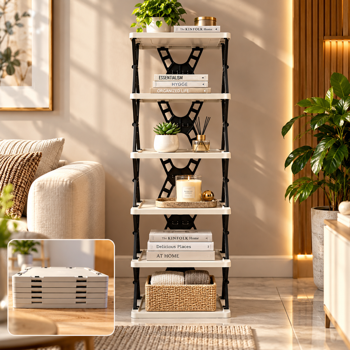 6-Tier Foldable Utility Organizer