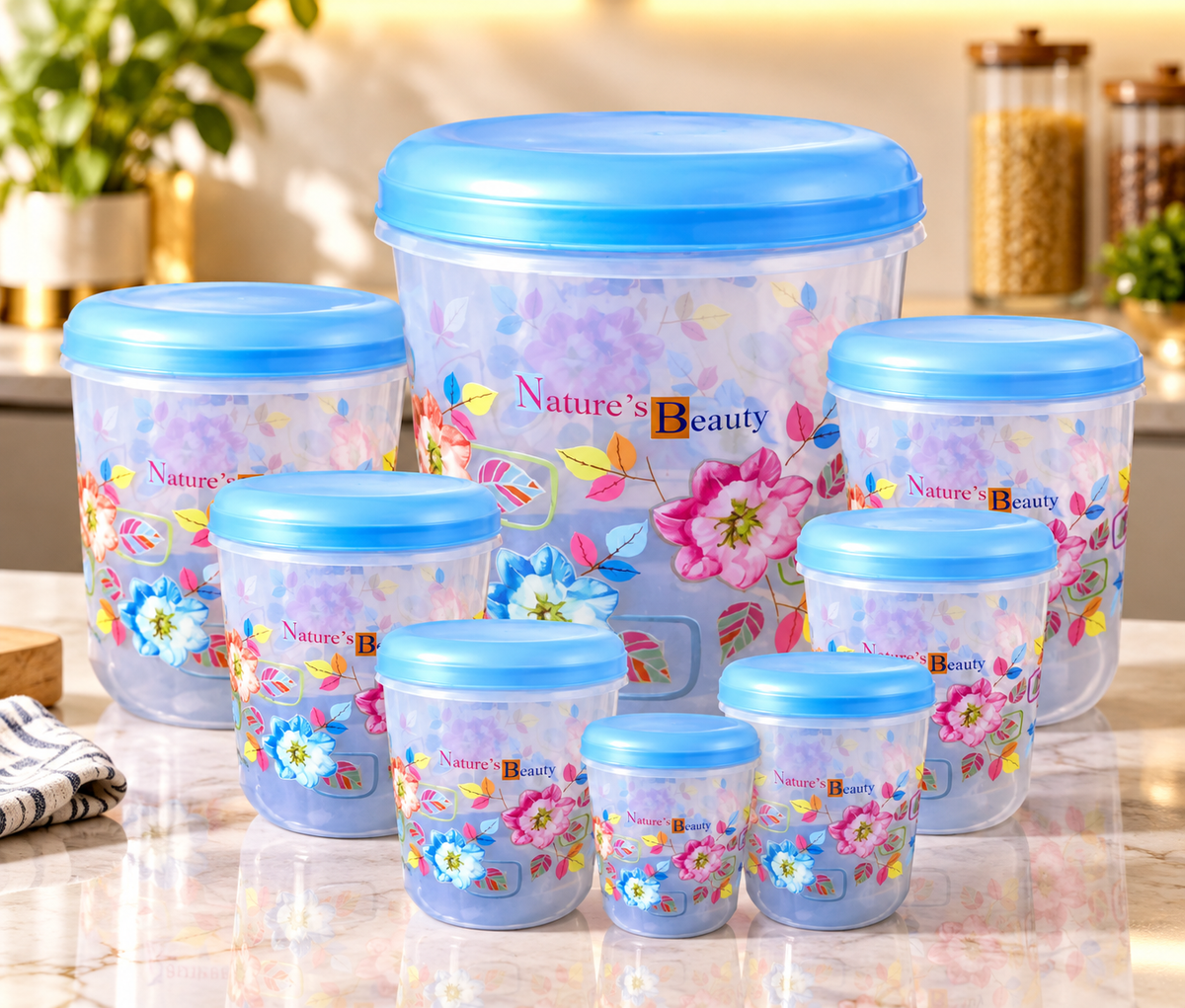 8-Piece Airtight Pantry Storage Container Set