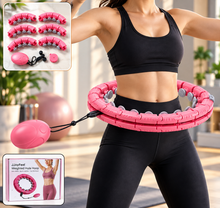 Adjustable Weighted Fitness Hoop with Rotating Ball
