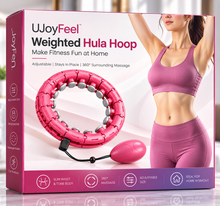 Adjustable Weighted Fitness Hoop with Rotating Ball