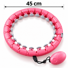 Adjustable Weighted Fitness Hoop with Rotating Ball