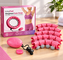 Adjustable Weighted Fitness Hoop with Rotating Ball