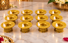 Golden Glow Water-Activated LED Diyas – Set of 12