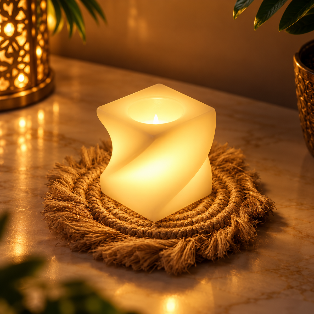 LumaSquare™ Flameless Glow Candles – Set of 12