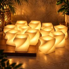 LumaSquare™ Flameless Glow Candles – Set of 12