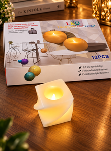 LumaSquare™ Flameless Glow Candles – Set of 12