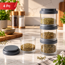 Modular Stack Storage Jars – 4 Pc Set