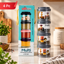 Modular Stack Storage Jars – 4 Pc Set
