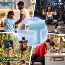 Portable Percussion Body Massager with Interchangeable Heads