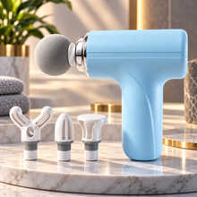 Portable Percussion Body Massager with Interchangeable Heads