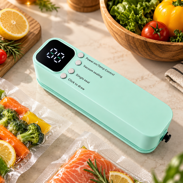 Portable Vacuum Freshness Sealer – USB Rechargeable Food Storage Pump