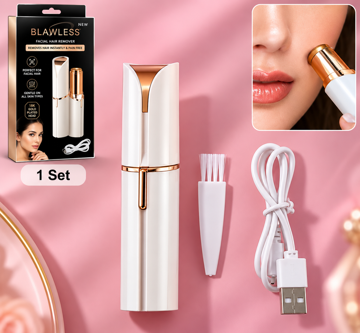 Rechargeable Precision Facial Hair Remover
