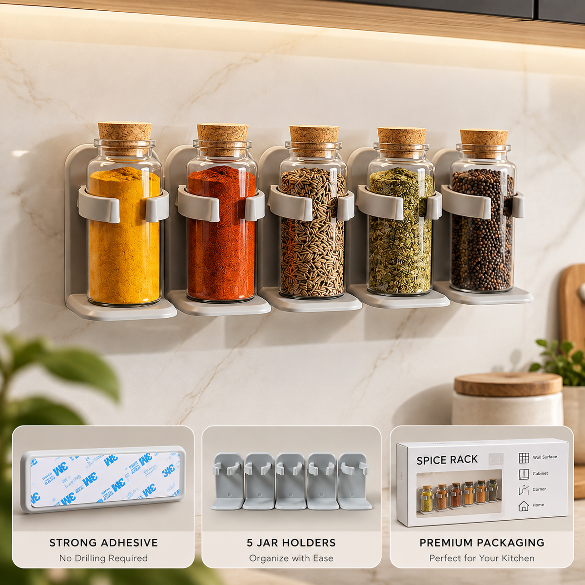 Wall-Mounted Spice Organizer