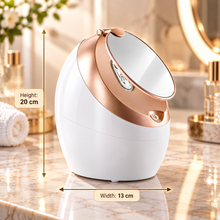 Warm Mist Facial Steamer with Integrated Mirror